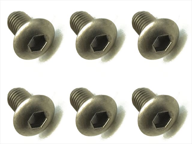 4x8 ������إå����ܥ���ӥ� 6���� 4x8 Titanium hex Pan Head Screw (6 pcs.)