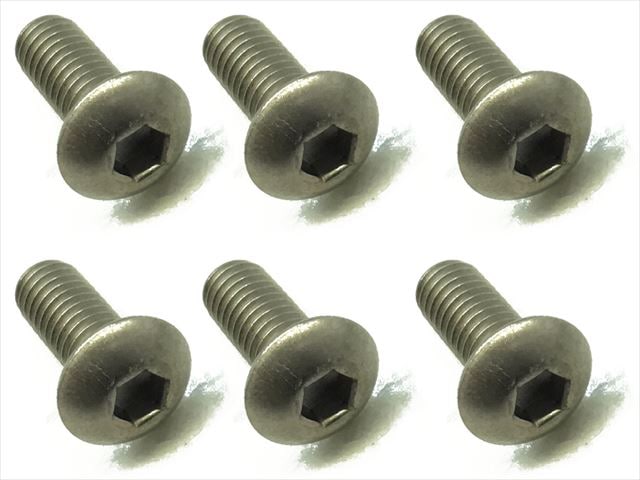 4X10 ������إå����ܥ���ӥ� 6���� 4X10 Titanium hex Pan Head Screw (6 pcs.)