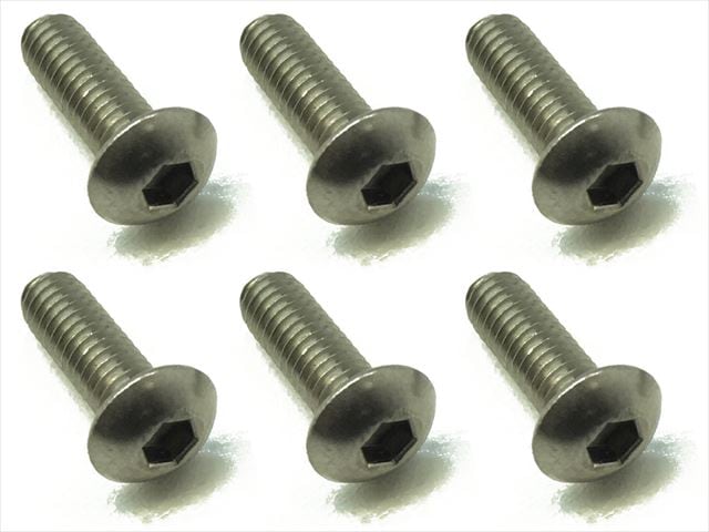 4X12 ������إå����ܥ���ӥ� 6���� 4X12 Titanium hex Pan Head Screw (6 pcs.)