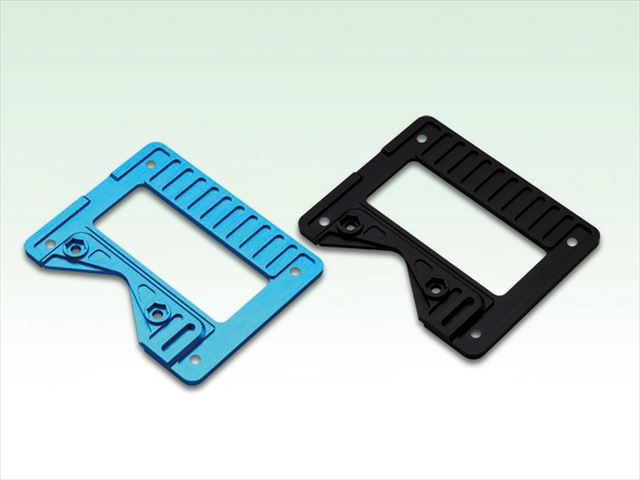 ����ߥꥢ��������ץ졼�� ���ߥ�F104�� �֥롼 Aluminum rear under plate (for TAMIYA F104) blue