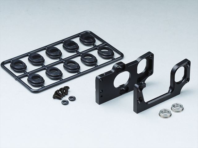 �֥饷�쥹�б�����ߥ⡼�����ޥ����(�֥�å�)���ߥ�F103,104X-1�� Aluminum motor mount (black) TAMIYA F103,104X-1 for brushless