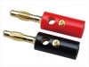 �Хʥʥ��ͥ��������åȡ��֡����˥�����ɥץ饰 Banana connector set (red & black) gold plug