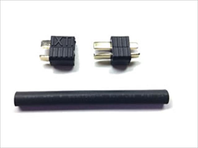T��2P���ͥ����� 1�ڥ�/�������᥹��1���� �֥�å� T type 2P connector (each 1 pcs. of 1 pair/male/female) black