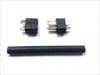 T2Pͥ 1ڥ/᥹1 ֥å T type 2P connector (each 1 pcs. of 1 pair/male/female) black