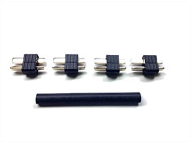 T��2P���ͥ����� ����4���� �֥�å� T type 2P connector (Male 4 pcs.) black