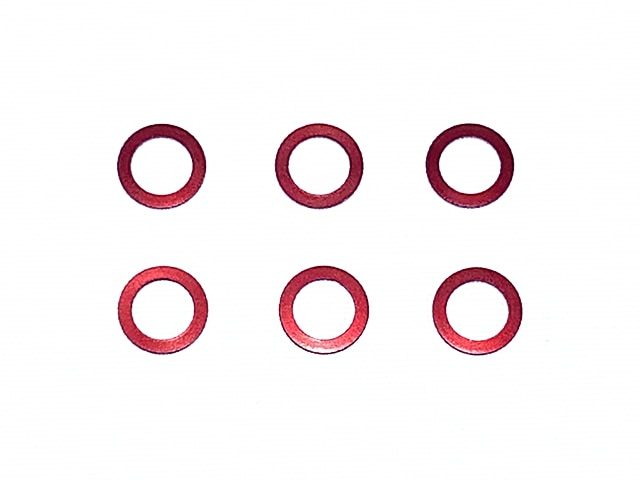 M4����ߥ��顼 ��6��4��0.5t (��å�)6�����ꡡM4 Aluminum Collar 0.5t(Red)  6Pcs.