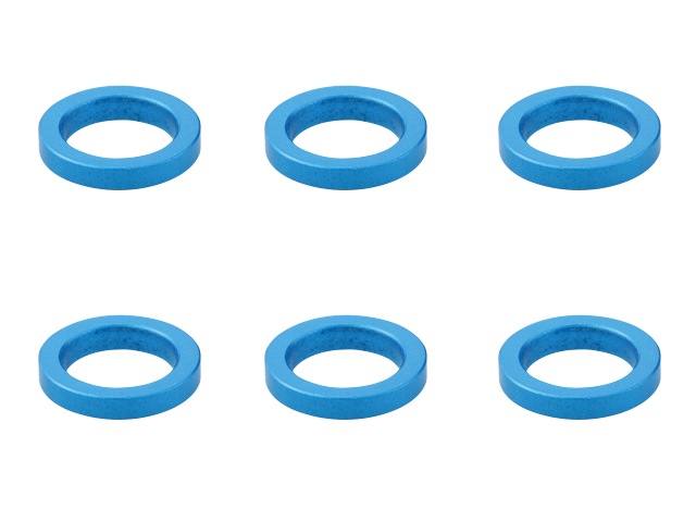 アルミカラー φ6×4×1.0t タミヤブルー 6個入り Aluminum Collar 6 φ6×4