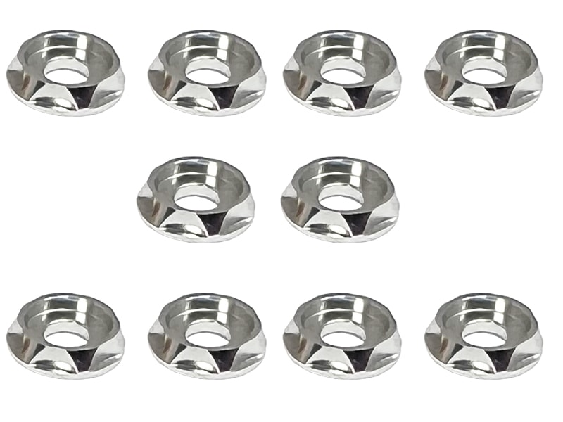 M3 CAP�ӥ��ѥ���ߥ�å��㡼(����С�) 10pcs Aluminum M3 dish washer for cap screw(silver) 10 pcs.