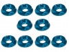 M3 CAPӥѥߥå㡼(饤ȥ֥롼) 10pcs Aluminum M3 dish washer for cap screw(Light blue) 10 pcs.