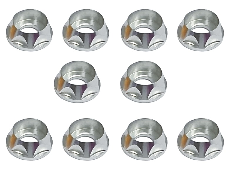 M4 CAP�ӥ��ѥ���ߥ�å��㡼(����С�) 10pcs Aluminum M4 dish washer for cap screw(silver) 10 pcs.