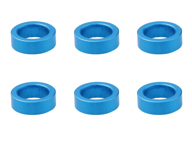 M4����ߥ��顼 ��6��4��2.0t (�饤�ȥ֥롼)6������ Aluminum Collar 6 ��6��4��2.0t (TAMIYA Blue)