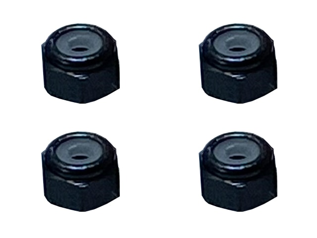 ����ߥʥ�����ʥå� M2 �ʥ֥�å�) 4pcs 2mm Aluminum nylon nut (black)