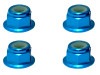 ߥե󥸥ʥʥå M4 ʥ饤ȥ֥롼) 4pcs 4 Aluminum flange nylon nut TAMIYA blue