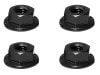 ߥե󥸥졼ȥʥå M4 ʥ֥å) 4pcs Aluminum M4 Flanged Cerate Nut 4 pcs. (black)