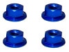 ����ߥե�󥸥��졼�ȥʥå� M4 ��ǻ�֥롼) 4pcs Aluminum M4 Flanged Cerate Nut 4 pcs. (YOKOMO Blue)