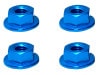 ߥե󥸥졼ȥʥå M4 ʥ饤ȥ֥롼) 4pcs Aluminum M4 Flanged Cerate Nut 4 pcs. (TAMIYA Blue)