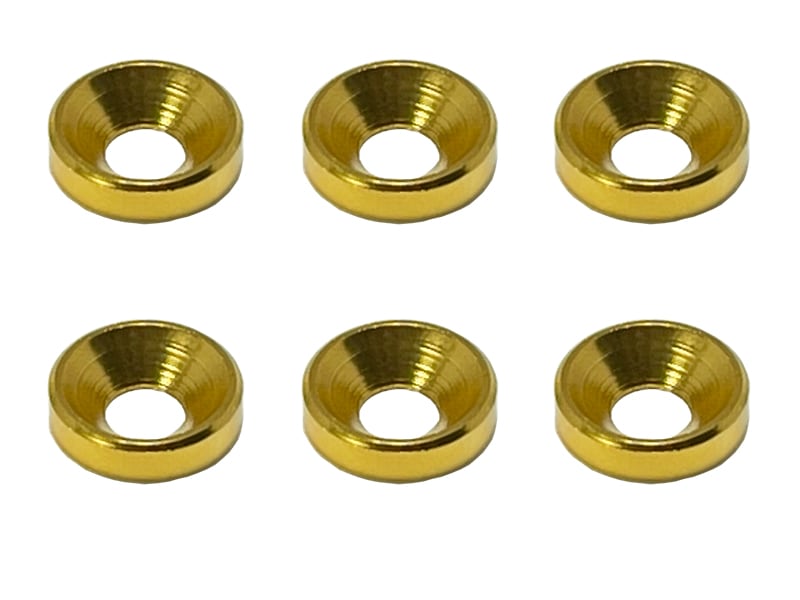 アルミM4皿ワッシャー外径10mm ゴールド 6pcs | すべての商品 | SQUARE