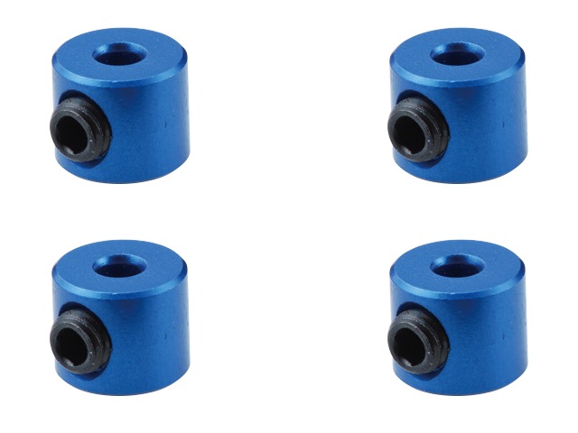 ����ߥ�󥱡������ȥåѡ� ǻ�֥롼 4pcs Aluminum linkage stopper 2mm (Dark Blue) 4 pcs.