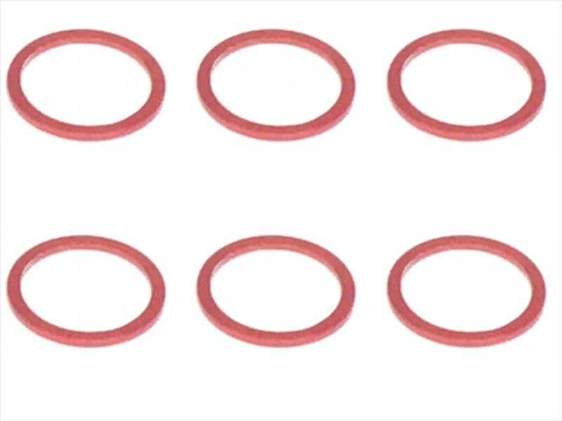 ���������ߥ��顼 ��7.9��6.4��0.5t (6����)��å� Collar 1.0t of adjustment of width of Rear car (6 pcs.) red for 1/12 racing