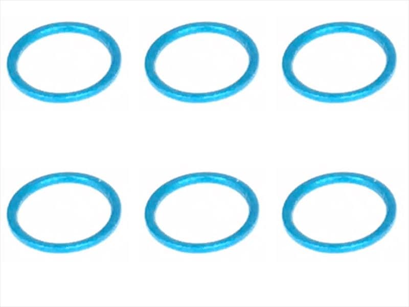 ���������ߥ��顼 ��7.9��6.4��0.5t (6����)�饤�ȥ֥롼 Collar 0.5t of adjustment of width of Rear car (6 pcs.) TAMIYA Blue for 1/12 racing