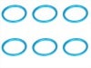 ���������ߥ��顼 ��7.9��6.4��0.5t (6����)�饤�ȥ֥롼 Collar 0.5t of adjustment of width of Rear car (6 pcs.) TAMIYA Blue for 1/12 racing