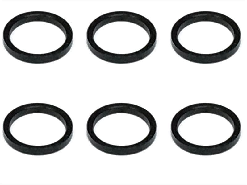 ߥ顼 7.96.41.0t (6)֥å Collar 1.0t of adjustment of width of Rear car (6 pcs.) black for 1/12 racing