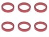 ���������ߥ��顼 ��7.9��6.4��1.5t (6����)��å� Collar 1.5t of adjustment of width of Rear car (6 pcs.) red for 1/12 racing