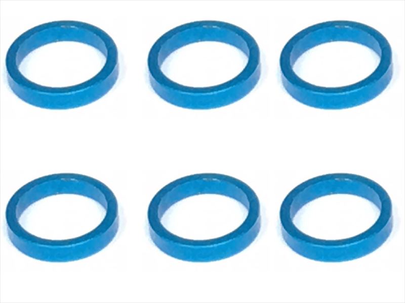 ���������ߥ��顼 ��7.9��6.4��1.5t (6����)�饤�ȥ֥롼 Collar 1.5t of adjustment of width of Rear car (6 pcs.) TAMIYA Blue for 1/12 racing