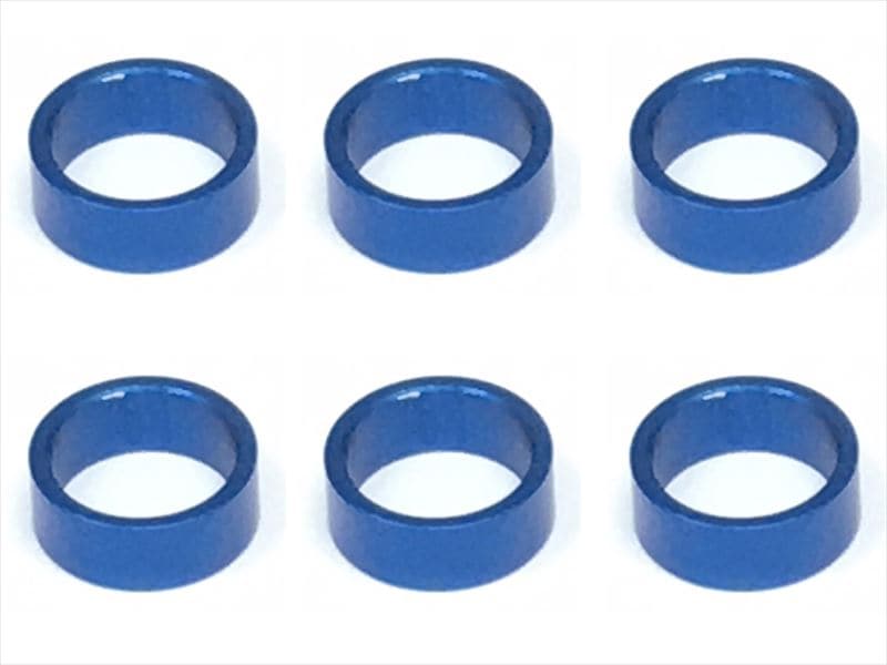 ���������ߥ��顼 ��7.9��6.4��3.0t (6����)ǻ�֥롼 Collar 3.0t of adjustment of width of Rear car (6 pcs.) Dark Blue for 1/12 racing
