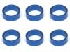 ���������ߥ��顼 ��7.9��6.4��3.0t (6����)ǻ�֥롼 Collar 3.0t of adjustment of width of Rear car (6 pcs.) Dark Blue for 1/12 racing