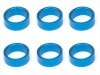 ���������ߥ��顼 ��7.9��6.4��3.0t (6����)�饤�ȥ֥롼 Collar 3.0t of adjustment of width of Rear car (6 pcs.) TAMIYA Blue for 1/12 racing