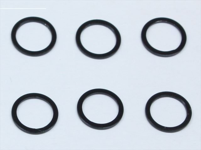 M5����ߥ��顼 ��6.4��5��0.5t (�֥�å�)6������ M5��6.4��0.5t Aluminum Collar (black) 6 pcs.