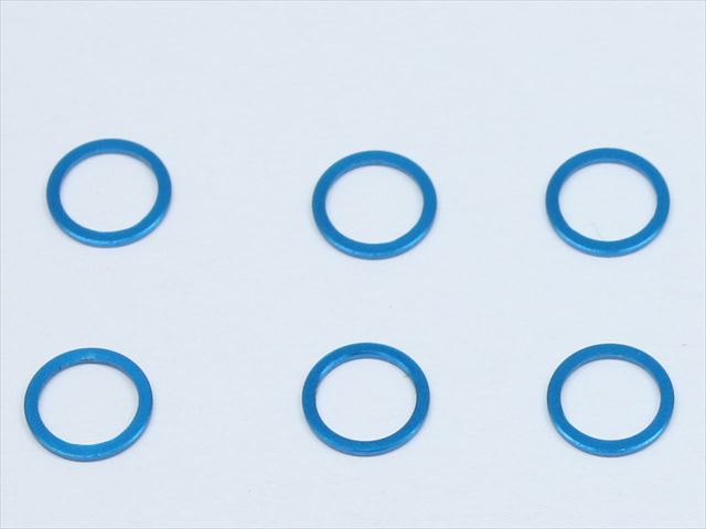 M5����ߥ��顼 ��6.4��5��1.5t (�饤�ȥ֥롼)6������ M5��6.4��1.5t Aluminum Collar (blue) 6 pcs.