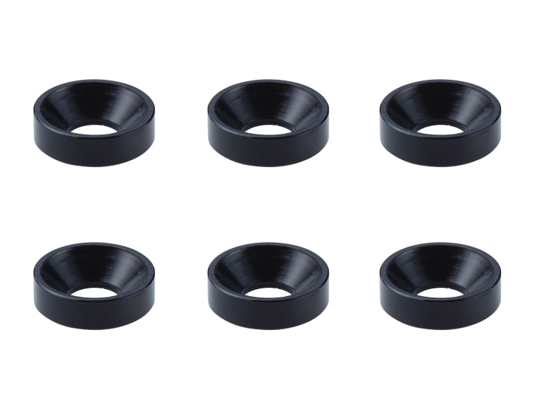 �����M3����å��㡼����7mm �֥�å� 6pcs Aluminum M3 plate washer black