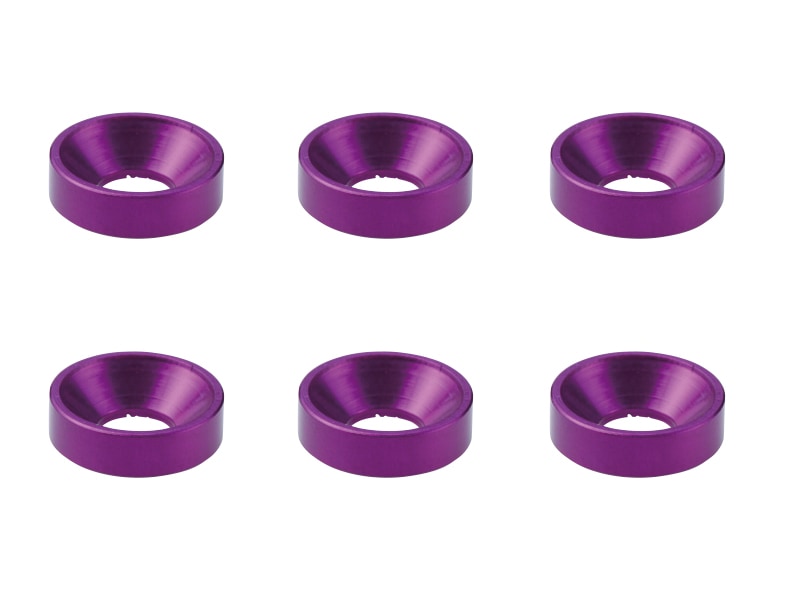 �����M3����å��㡼����7mm �ѡ��ץ� 6pcs Aluminum M3 plate washer purple