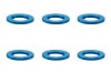 M3ߥ顼 5.530.5t (饤ȥ֥롼)6 Aluminum M3 washer 0.5t (TAMIYA Blue)