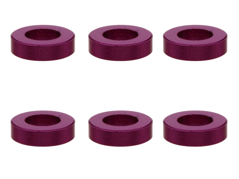 M3����ߥ��顼 ��5.5��3��1.5t (�ѡ��ץ�)6������ Aluminum M3 washer 1.5t (purple)