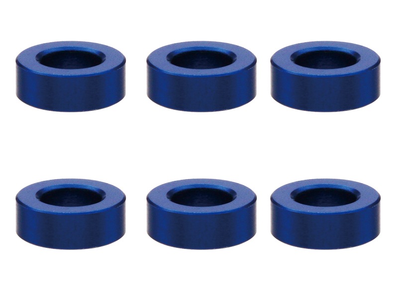M3����ߥ��顼 ��5.5��3��2.0t (ǻ�֥롼)6���� Aluminum M3 washer 2.0t YOKOMO Blue