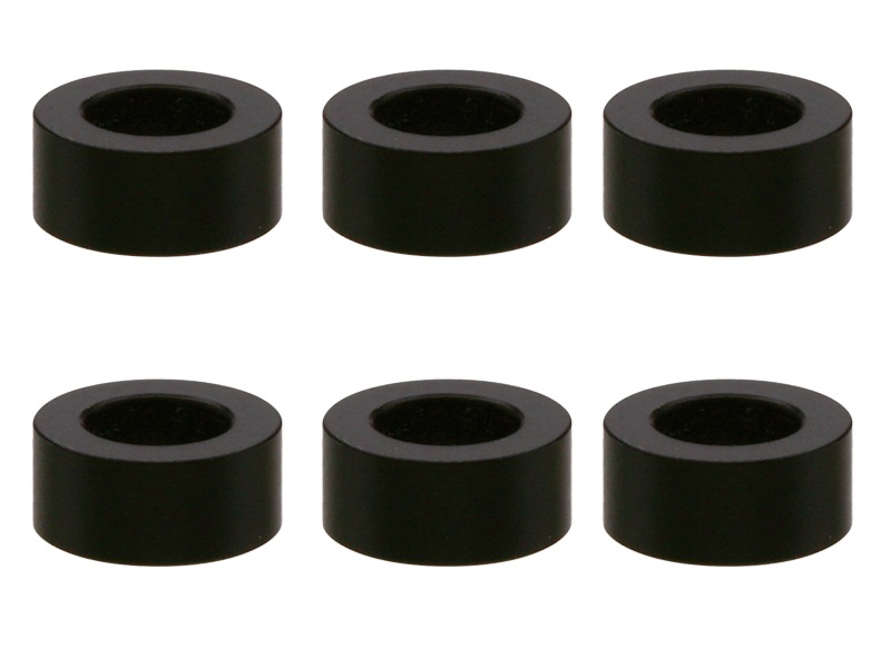 M3����ߥ��顼 ��5.5��3��2.5t (�֥�å�)6������ Aluminum M3 washer 2.5t (black)