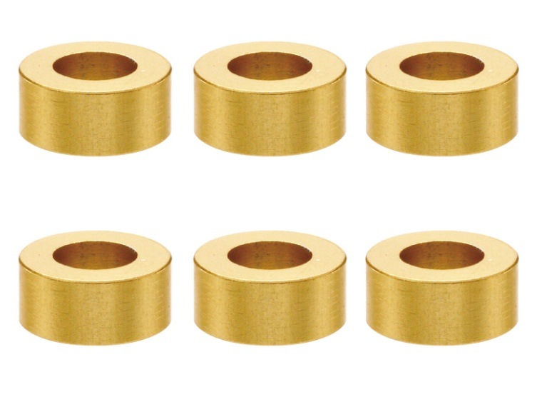 M3����ߥ��顼 ��5.5��3��2.5t (�������)6������ Aluminum M3 Collar 2.5t (gold)8 pcs.