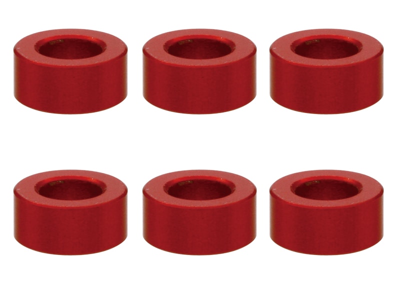 M3����ߥ��顼 ��5.5��3��2.5t (��å�)6������ Aluminum M3 washer 2.5t (red)