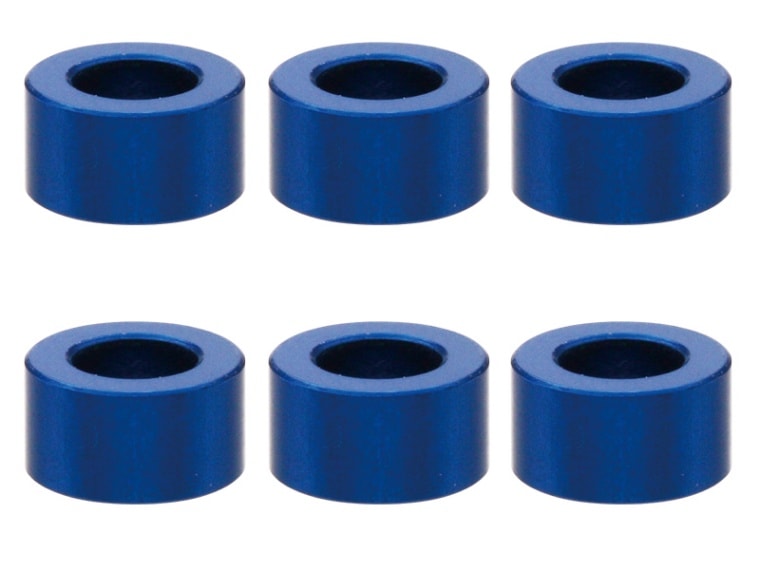 M3����ߥ��顼 ��5.5��3��3.0t (ǻ�֥롼)6������ Aluminum M3 washer 3.0t YOKOMO Blue