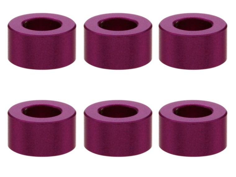 M3����ߥ��顼 ��5.5��3��3.0t (�ѡ��ץ�)6������ Aluminum M3 washer 3.0t purple