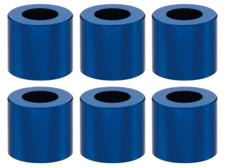 M3����ߥ��顼 ��5.5��3��5.0t (ǻ�֥롼)6������ Aluminum M3 Collar 5.0t (YOKOMO Blue)6 pcs.