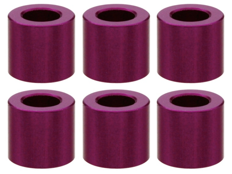 M3����ߥ��顼 ��5.5��3��5.0t (�ѡ��ץ�)6������ Aluminum M3 Collar 5.0t (purple)6 pcs.