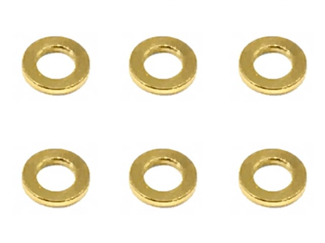 M3����ߥ��顼 ��5.5��3��0.75t (�������)6������ Aluminum M3 Collar 0.75t (gold)6 pcs.