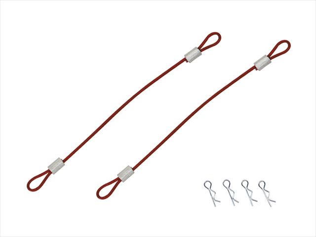 ワイヤー付ボディピン ワイヤー長80ミリ レッド Body pin with wire