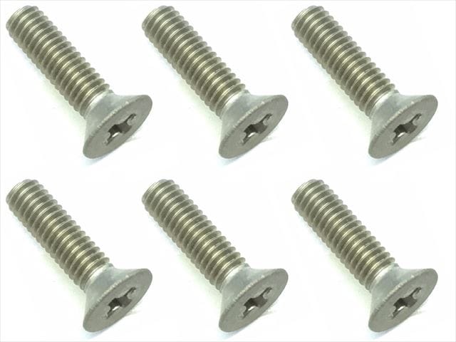 2.6x10 �����󻮥ӥ� 6���� �ץ饹Ƭ 2.6 X10 Titanium Flat Head Screw (6 pcs.) plus head