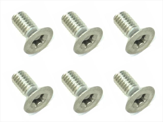 2.6x6 チタン皿ビス 6本入 プラス頭 2.6 X6 Titanium Flat Head