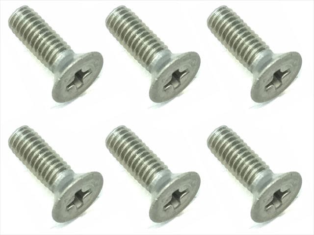 2.6x8 �����󻮥ӥ� 6���� �ץ饹Ƭ 2.6 X8 Titanium Flat Head Screw (6 pcs.) plus head